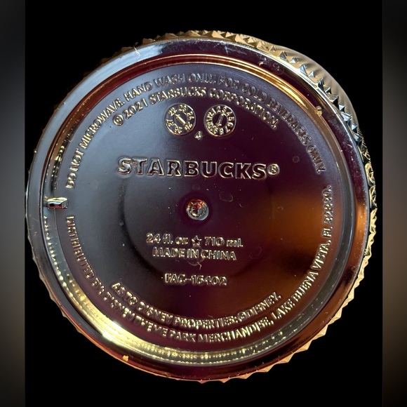 NWOT•Silver Spiked Starbucks x Disney 24oz cold cup - Picture 8 of 8